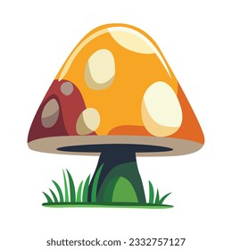 Fantasy mashroom vector illustration. Video game objects.