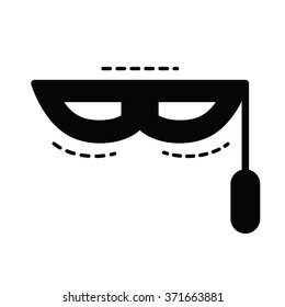 fantasy mask icon  black color