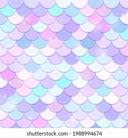 Fantasy mermaid scales seamless pattern  illustration