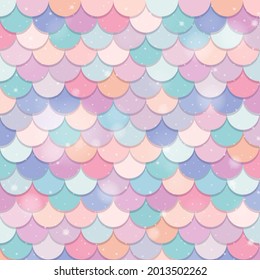 Fantasy mermaid scales seamless pattern  illustration