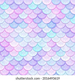 Fantasy mermaid scales seamless pattern  illustration