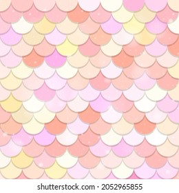 Fantasy mermaid scales seamless pattern  illustration