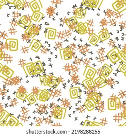 Fantasy chic Freehe und doodle geometrischen Formen nahtlose Muster.  Unendliche unscharfe Schreib abstrakte Karte, Layout. Kreativer Hintergrund. Textilien, Gewebe, Packpapier.