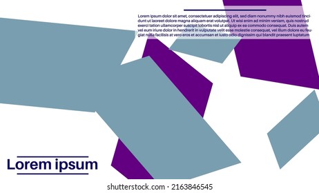 Fantasy messy geometric shapes background. Minimalistic abstract card, layout. Creative landing page or business background. Advertisement cover.