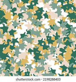 Fantasía desordenada estrella doodle formas geométricas sin fisuras patrón.  Tarjeta abstracta con inclinación infinita y diseño. Fondo creativo. Textil, tela, papel de envoltura.