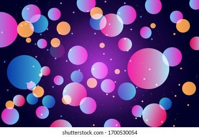 Fantasy Midnight bokeh background. Soft blur light effect wallpaper. Abstract background bokeh blurred. Shiny bokeh light effect. Vector illustration.