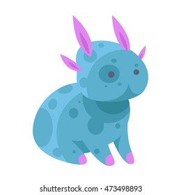 Fantasy monster color cute character funny design element