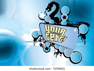 Fantasy monster. Vector illustration.