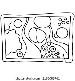 Fantasy Moon Map Coloring Page Illustration. Space Coloring Book. Sketch Vector Design illustration. Science Technology.