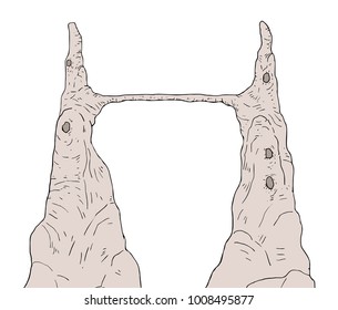 Fantasy mountains illustration