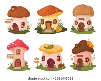Fantasy mushroom houses 