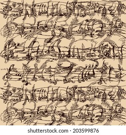 Fantasy music sheet