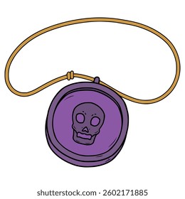 fantasy necklaces dark status illustration hand drawn isolated vector