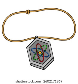 fantasy necklaces intelligent status illustration hand drawn isolated vector