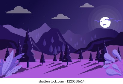 Fantasy Night scenery.