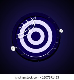 Fantasy old arrow target with Halloween theme for 2d games vector illustration