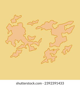 Fantasy old map for game and toy template