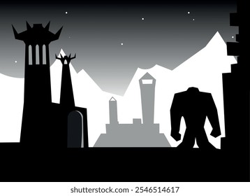 Fantasy on Gothic video game view 