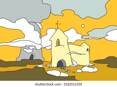 fantasy on the theme of hermits and monasteries