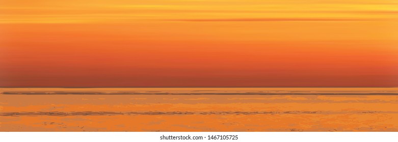 Fantasy on the theme of the sea landscape, summer vacation. The picturesque sunset sky, ripples in the water.