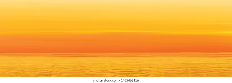 Fantasy on the theme of the sea landscape, summer vacation. The picturesque sunset sky, ripples in the water.