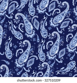 Fantasy paisley seamless pattern for fabric, textile, wrapping paper, wallpaper, card