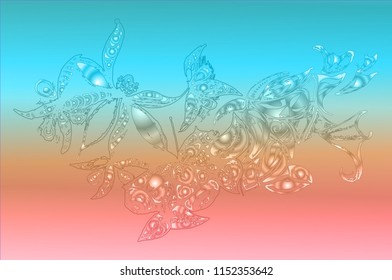 Fantasy pattern of flowers. For any design and decoration