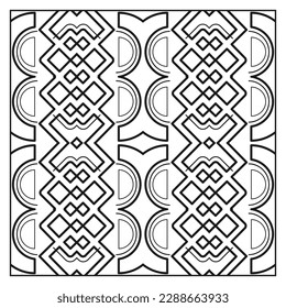 Fantasy pattern number 4 for coloring. Original ornament. Page for coloring book, title page, seamless pattern. Vector illustration svg