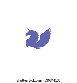 Fantasy Pegasus Vector Logo Design Template Element
