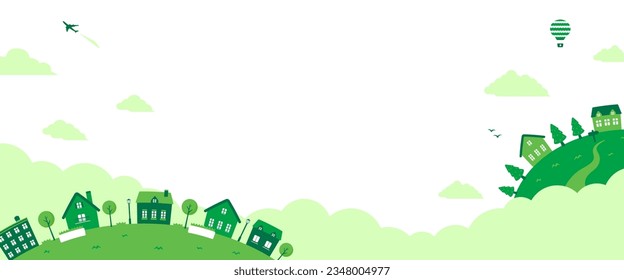 Fantasy planet web banner illustration (with space for design and text)