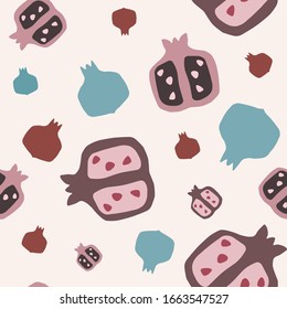 Fantasy pomegranate pattern. Nice for fabric, wall prints, wrapping paper, textile