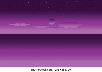 The fantasy purple sky looks beautiful and eye-catching.