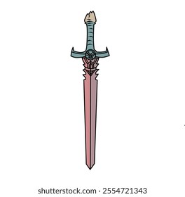 Fantasy Red Sword Vector Design