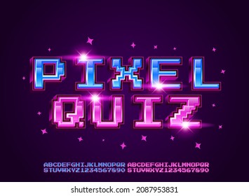 Fantasy Retro Pixel Quiz Text Effect