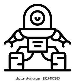 Fantasy robot icon. Outline fantasy robot vector icon for web design isolated on white background