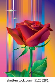 Fantasy with rose for design