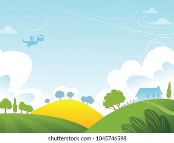 Fantasy rural landscape