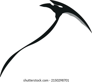 Fantasy scythe with strange handle
