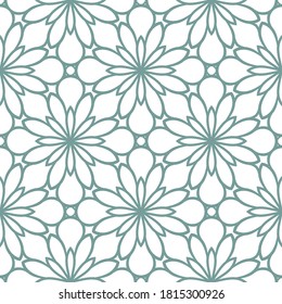Fantasy seamless pattern with decorative mandala. Abstract round doodle floral background. Floral geometric infinity background. Wrapping paper, textiles, fabric. Vector illustration. 