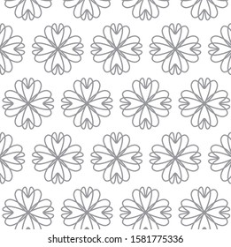 Fantasy seamless pattern with ornamental mandala. Abstract round doodle flower background. Floral geometric circle. Vector illustration. Endless texture for wallpaper, background, paper textil