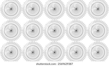 Fantasy seamless pattern with ornamental mandala. Abstract round doodle flower background