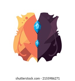 fantasy shield design with jewel