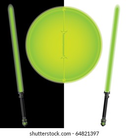 fantasy shield and swords. fifth variant. vector illustration