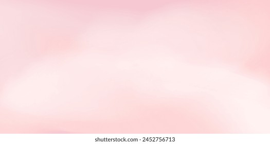 Fantasy Sky Background with Cute Rainbow. Vector Pink Clouds in Realistic Style. Baby Unicorn Wallpaper.