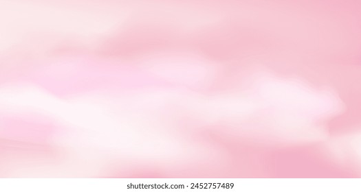 Fondo de cielo de fantasía con lindo arco iris. Vector nubes rosas en estilo realista. Bebé Unicornio Fondo de pantalla.