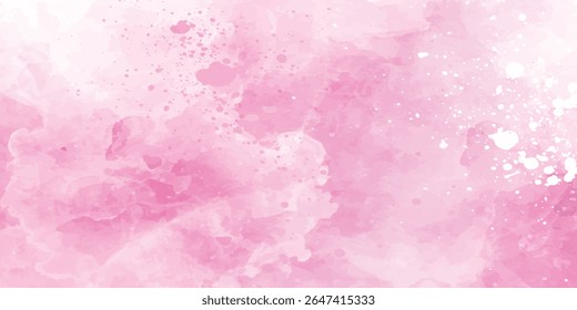 Fantasy smooth light pink, white shades and pink watercolor paper textured illustration for grunge design, vintage card, templates. Pastel ink colors wet effect hand drawn canvas aquarelle background