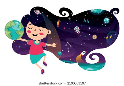 Fantasy Space With An Abstract Figure