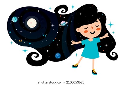 Fantasy Space With An Abstract Figure