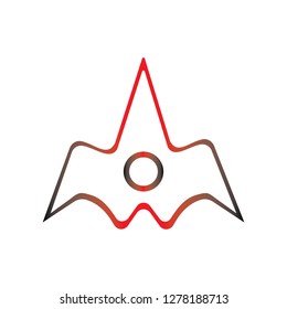 Fantasy spacecraft logo icon vector