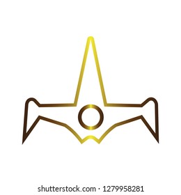 Fantasy spacecraft logo icon vector
